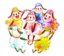 luke54 Warm sheep blessing Sticker sticker #4980757