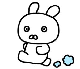 attention rabbit sticker #4981855