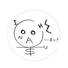 "CHINATSU" Roman alphabet character sticker #4982288