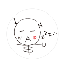 "CHINATSU" Roman alphabet character sticker #4982307