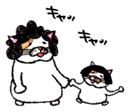 Bobbed hair cat. sticker #4983204