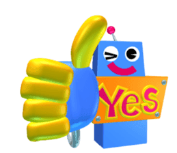 box robot Robotchi by CG Oyaji sticker #4984720