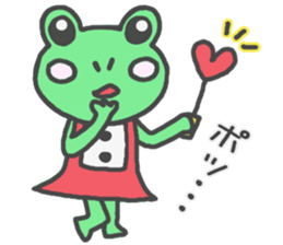 Frog girl sticker #4985598