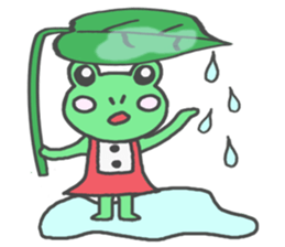 Frog girl sticker #4985611
