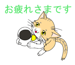 Daily tiger pattern of cat and family sticker #4985925