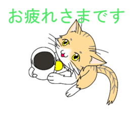 Daily tiger pattern of cat and family sticker #4985925