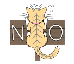 Daily tiger pattern of cat and family sticker #4985928