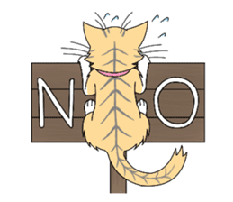 Daily tiger pattern of cat and family sticker #4985928