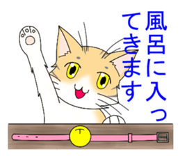 Daily tiger pattern of cat and family sticker #4985956