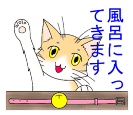 Daily tiger pattern of cat and family sticker #4985956