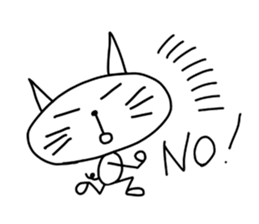 graffiti of a cat and a mouse 2 sticker #4986174