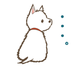 White TerrierSticker sticker #4986582