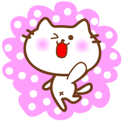 White cat messages used in everyday