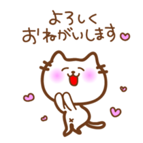 White cat messages used in everyday sticker #4988284