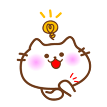 White cat messages used in everyday sticker #4988298