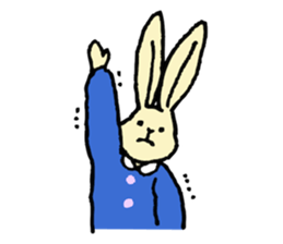 a little cute rabbit and his friends sticker #4989680