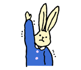 a little cute rabbit and his friends sticker #4989680