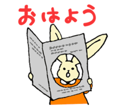 a little cute rabbit and his friends sticker #4989682