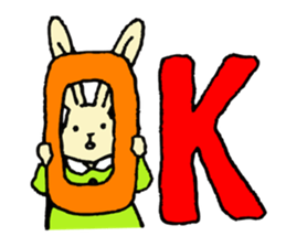 a little cute rabbit and his friends sticker #4989684