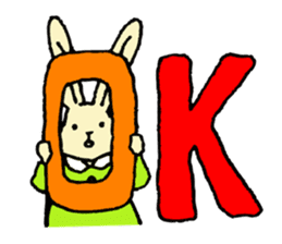 a little cute rabbit and his friends sticker #4989684