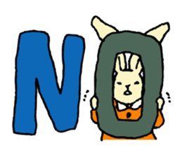 a little cute rabbit and his friends sticker #4989685