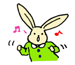 a little cute rabbit and his friends sticker #4989687