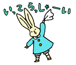 a little cute rabbit and his friends sticker #4989690