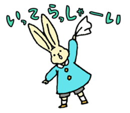 a little cute rabbit and his friends sticker #4989690