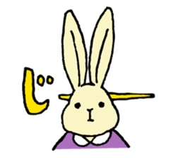 a little cute rabbit and his friends sticker #4989693