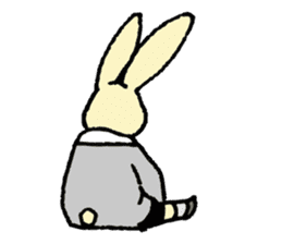 a little cute rabbit and his friends sticker #4989697