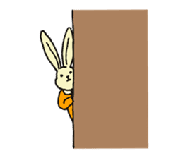 a little cute rabbit and his friends sticker #4989698