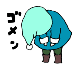 a little cute rabbit and his friends sticker #4989703