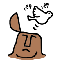 Moai-Face "Brown" sticker #4990038