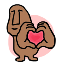 Moai-Face "Brown" sticker #4990044