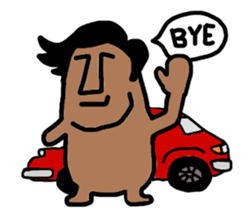 Moai-Face "Brown" sticker #4990049