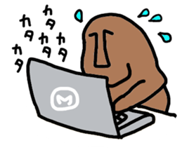 Moai-Face "Brown" sticker #4990051