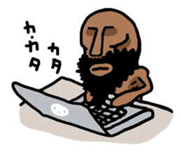 Moai-Face "Brown" sticker #4990052