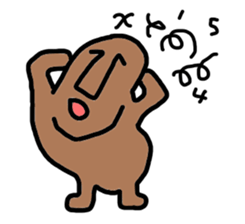 Moai-Face "Brown" sticker #4990069