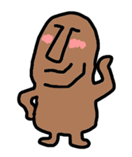 Moai-Face "Brown" sticker #4990071