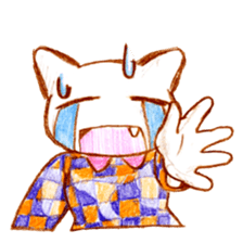 Colored pencil cat sticker #4990404