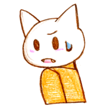 Colored pencil cat sticker #4990421