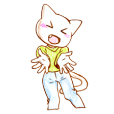 Colored pencil cat sticker #4990425