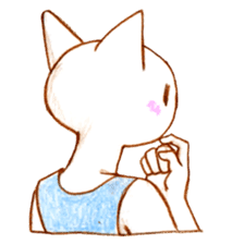 Colored pencil cat sticker #4990434