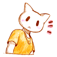 Colored pencil cat sticker #4990436