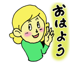 Girl talking sticker sticker #4990438