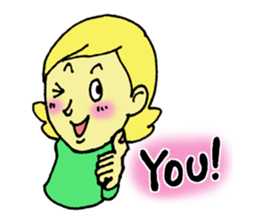 Girl talking sticker sticker #4990445