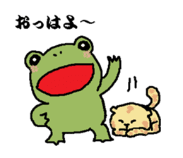 Frog and Cat sticker #4990583