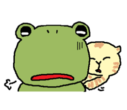 Frog and Cat sticker #4990586