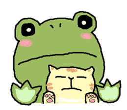 Frog and Cat sticker #4990588