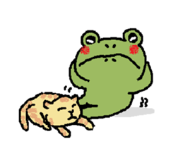 Frog and Cat sticker #4990590